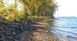 West Shore Cabins shoreline on Lake Champlain